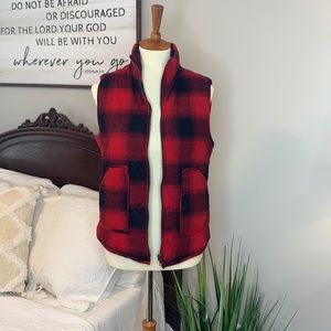 Plaid quilted vest